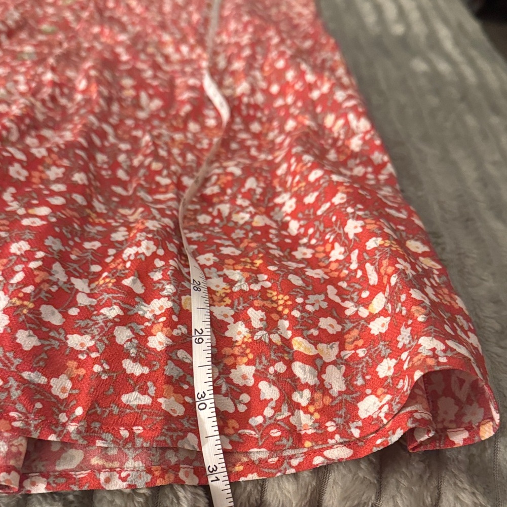 Rails Red Floral Button-Front Midi Skirt - Picture 5 of 7